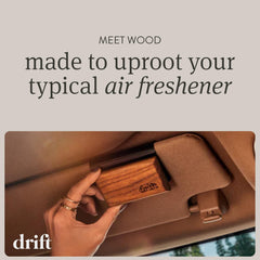 Drift Car Air Freshener - Wood Air Freshener - Car Odor Eliminator - Teak Scent Starter Kit