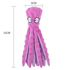 Interactive Bite-resistant Plush Octopus Pet Toy